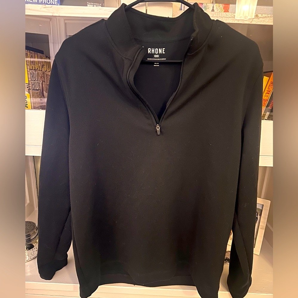 Rhone Black Quarter-Zip Pullover (Medium)